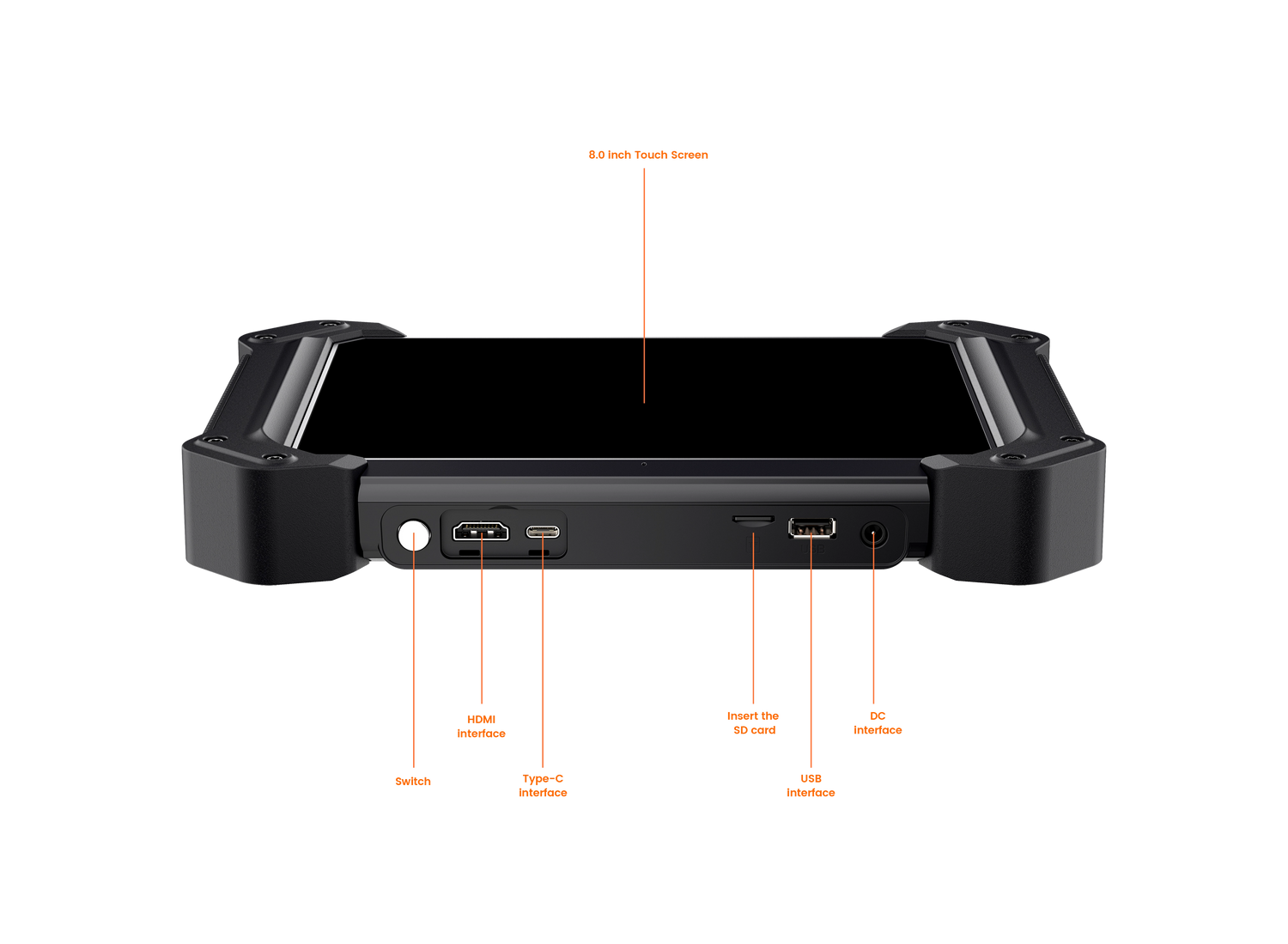 Tips to the different connectors of the Ancel V6 Pro car scanner.
