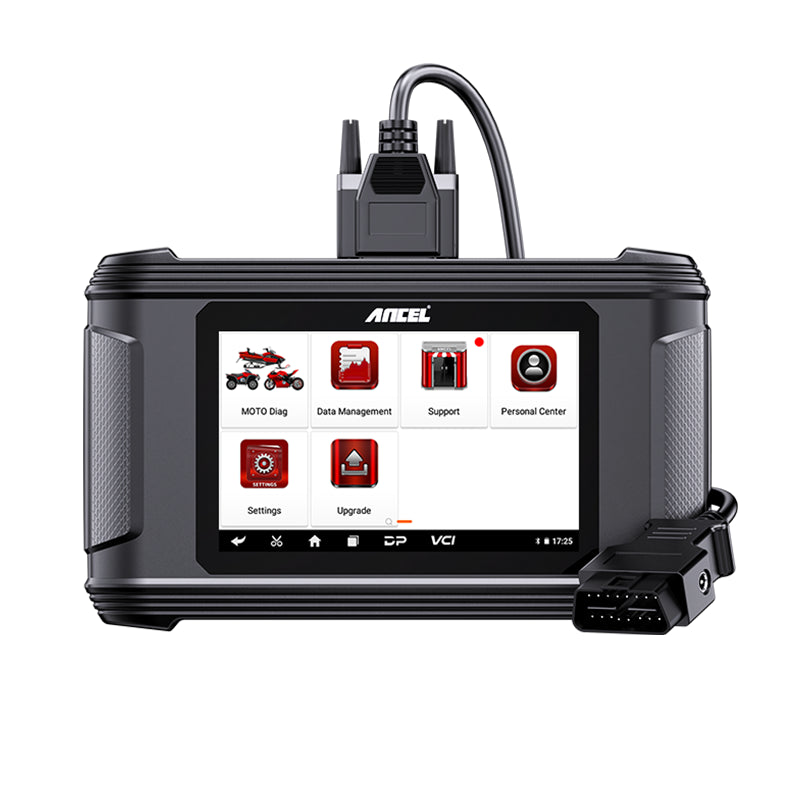 ANCEL MT500 Motorcycle Diagnostic Tool Full-System Coverage, ABS Bleeding, ECU Reset, OIL Reset, TPS Reset