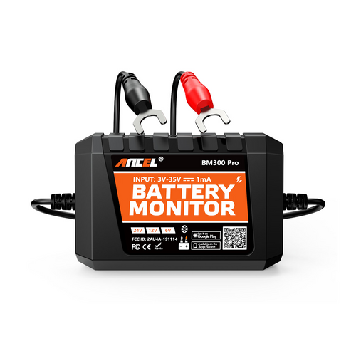 ANCEL BM300 Pro 24V 12V 6V Battery Monitor with Charging, Cranking System Test & Alarm