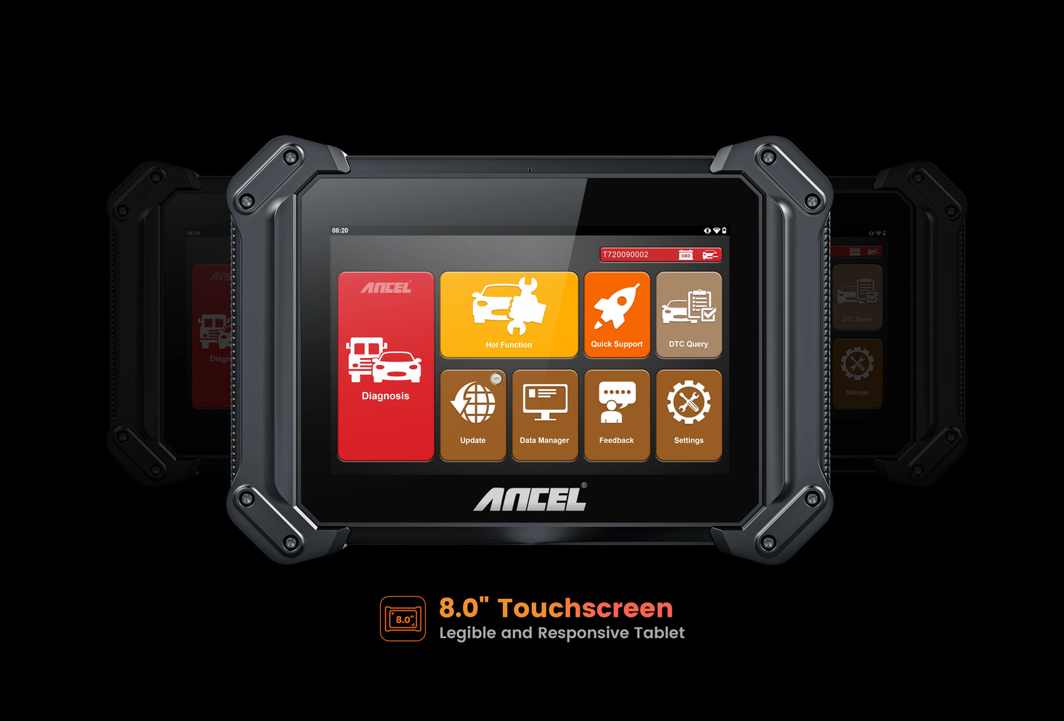 Ancel v6 pro diagnostic car computer scanner 8.0'' touchscreen.