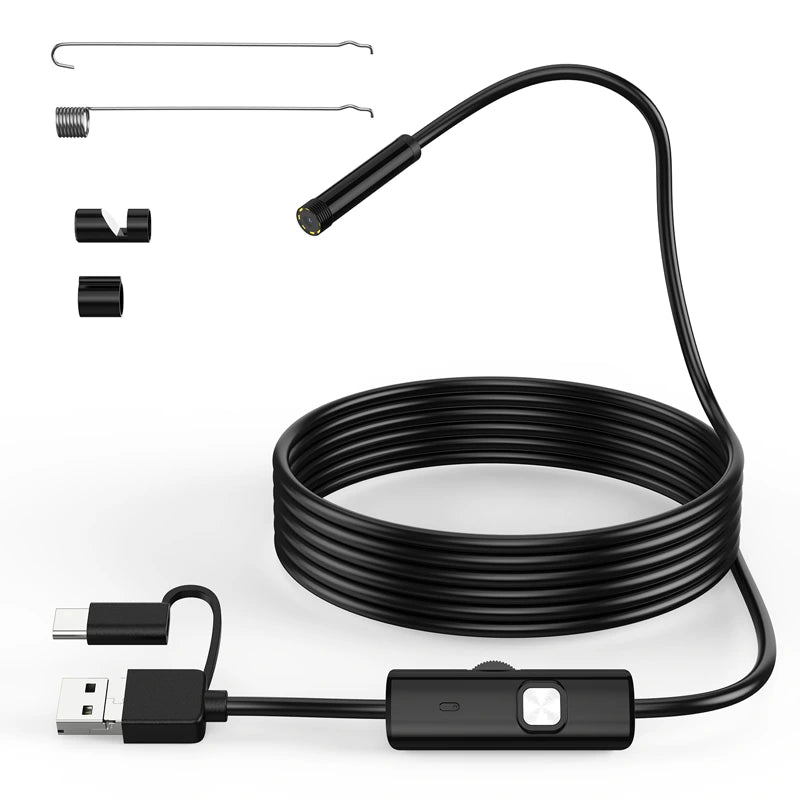 ANCEL 16.4ft/5.5mm Waterproof WiFi Camera Endoscope 3-in-1 Borescope A