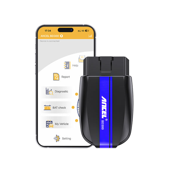ANCEL BD300 Bluetooth Scan Tool BMW/Mini Cooper OBD1 OBD2 SRS Airbag ABS Engine TPMS Fault Codes Battery Registration Oil Reset Full Diagnostic Code Reader