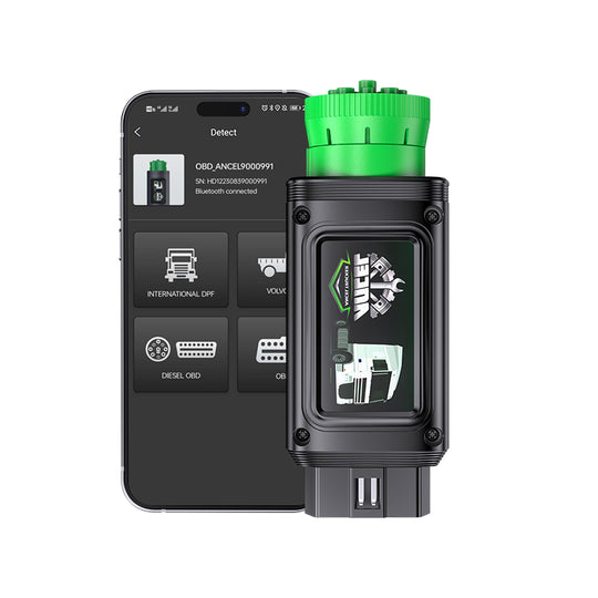 ANCEL HD120 Bluetooth Heavy Duty Truck Scanner, DPF Regeneration Scanner for Volvo MaxxForce International Engine