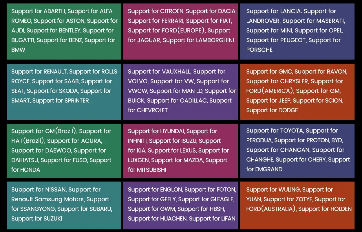 Ancel X7 car scanner tool supports over 1000+ cars.