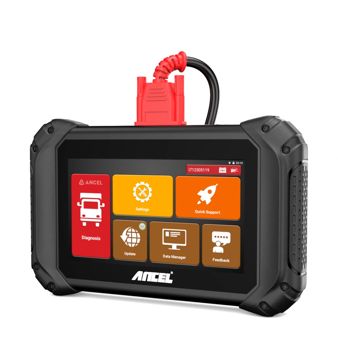 V5HD ANCEL truck scanner menu interface display