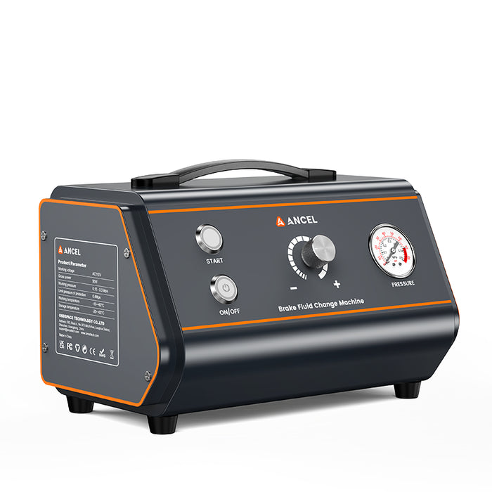 ANCEL BR1000 Professional Brake Fluid Change Machine, Front Panel with Pressure Gauge